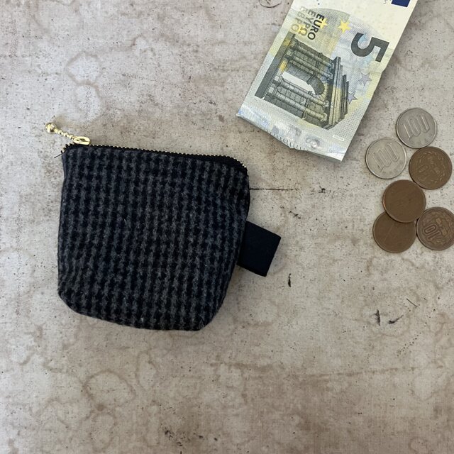 チェックツイードのちょこっとポーチ(189)