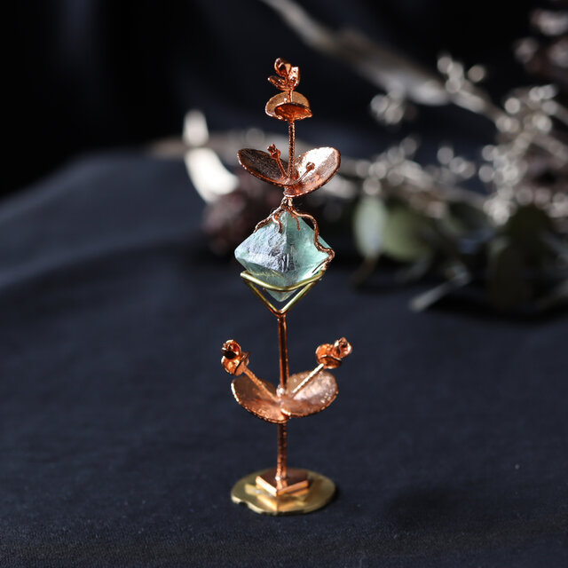 【花石】フローライトとユーカリ