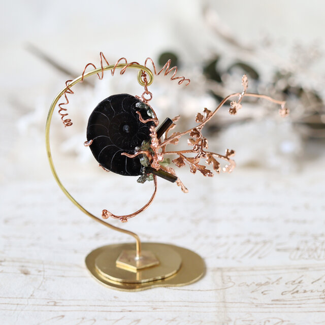 【花石】吊/Unionite/アンモナイトとカニクサ