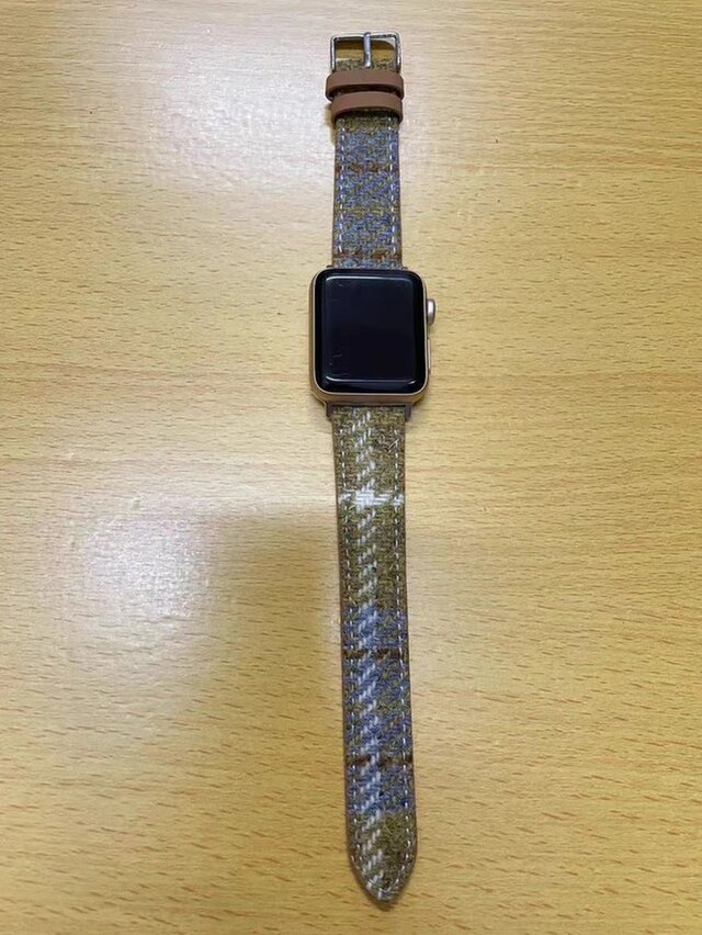 アップルウォッチバンド Apple Watch バンド オリジナルデザイン 英国製です 手縫い 本革 天然草木染め