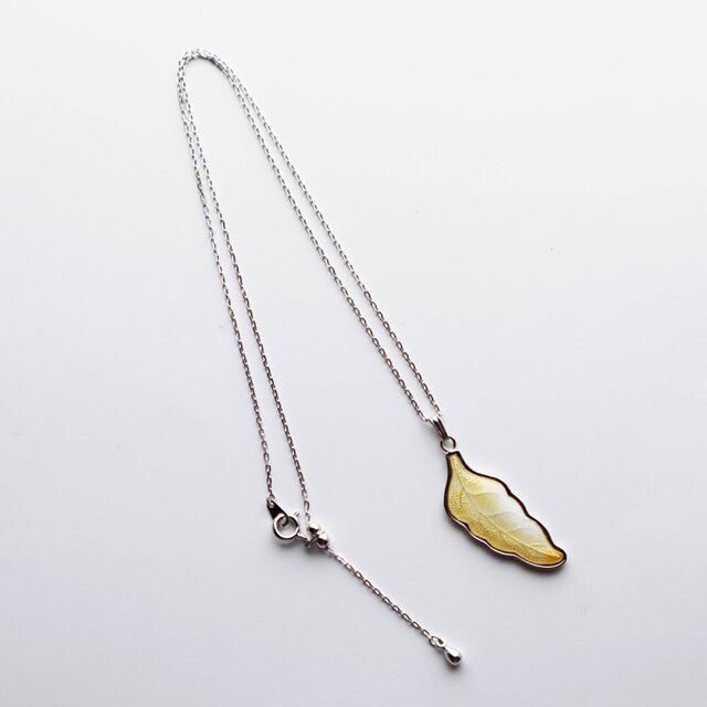 羽根 【Gold】七宝焼ペンダント 純銀胎七宝 | iichi 日々の暮らしを