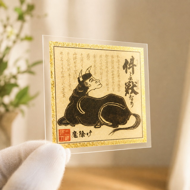 四妖獣・件（くだん）御符】人面牛身の姿で伝えられる予言獣｜無病息災