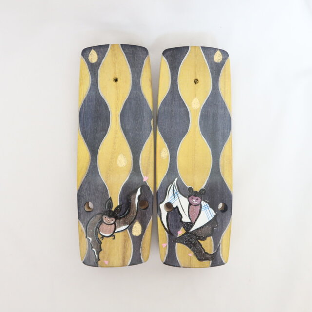 M 四角い下駄 立涌文様 三味右近