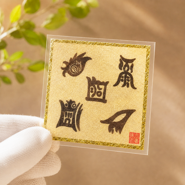 鍔　五岳真形図　紀信　在銘 神気躍動】五岳真形図（ごがくしんぎょうず）～五つの霊峰が万願を