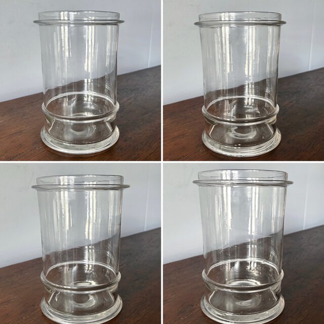 ガラス ボンボニエール 蓋付 ポット キャニスター h26.3cm フランス