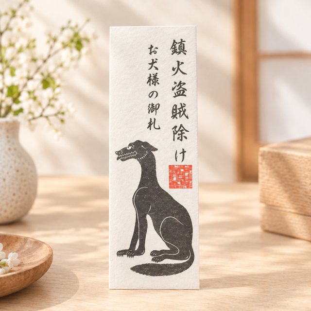 お犬様・御神札』☆火災盗難防止！☆邪気の侵入を防ぐ御守り！☆魔物を