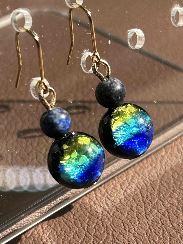 蓄光 ケラママリン ピアス 沖縄発 | iichi 日々の暮らしを心地よくする