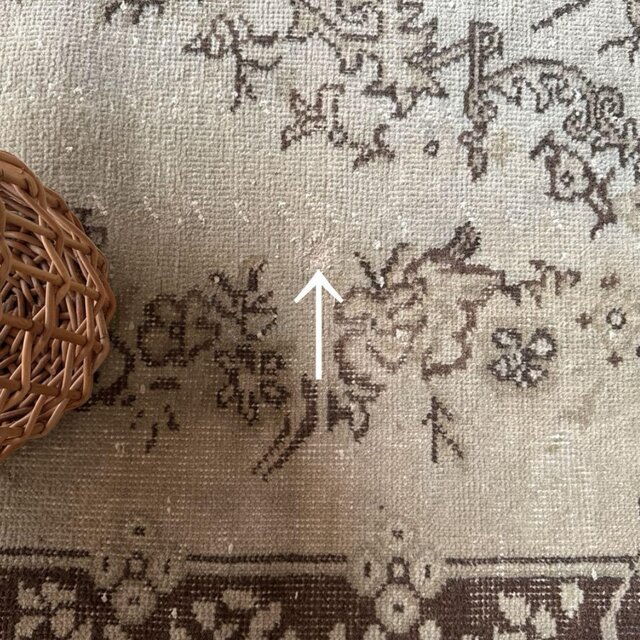 113×169.5淡いグリーン　オーバーダイ　メダリオン　トルコヴィンテージラグ 113×169.5淡いグリーン オーバーダイ メダリオン トルコ