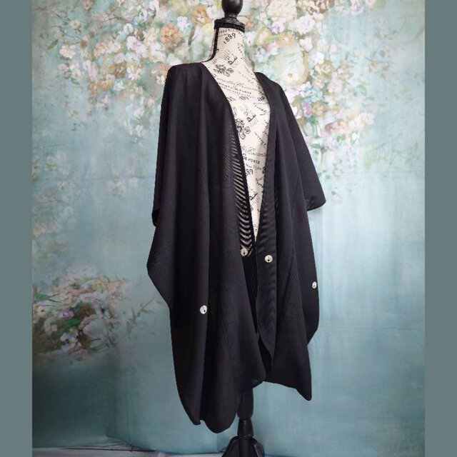 hc13 羽織 カーディガン 着物リメイク モモンガコート 和モダン 絽