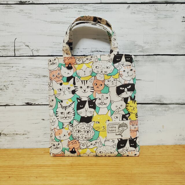 ちびバッグ(ねこ柄)