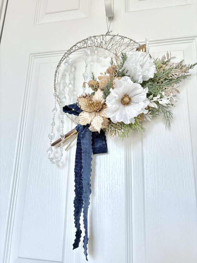 sold ☆森のリスさんリース☆アーティフィシャルフラワー 24cm×25cm