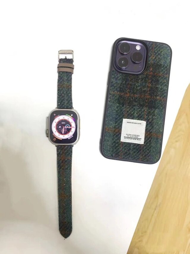 アップルウォッチバンド Apple Watch バンド オリジナルデザイン 英国製です 手縫い 本革 天然草木染め