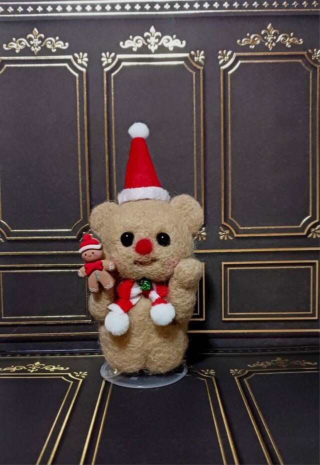 羊毛フェルト クリスマス 可愛いクマさん | iichi 日々の暮らしを
