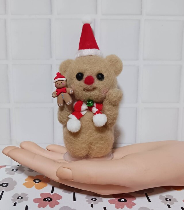 羊毛フェルト クリスマス 可愛いクマさん | iichi 日々の暮らし