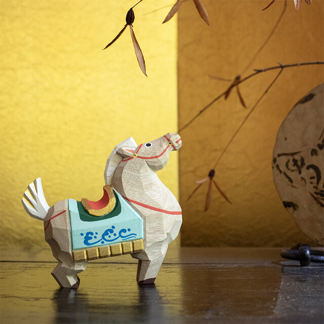 干支「午」<大サイズ>ー奈良一刀彫 畑村龍哉 作（伝統工芸）