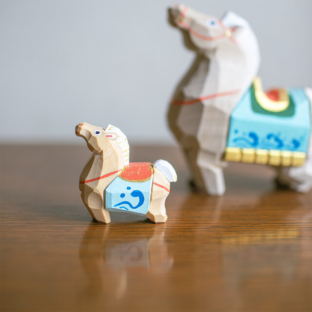 ✨新年午年✨ 沖縄紅型と馬木彫セット 沖縄の伝統工芸 紅型（びんがた）染め体験キット！【干支・午年（うま