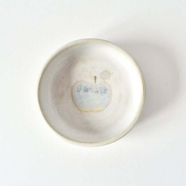 小皿 ( 深め ) - りんご ブルー