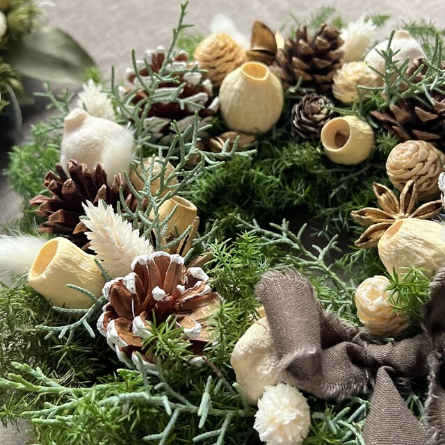 クリスマスリース　フレッシュリース　グリーンリース　おしゃれ　癒し　no.4 クリスマスリース フレッシュリース グリーンリース おしゃれ