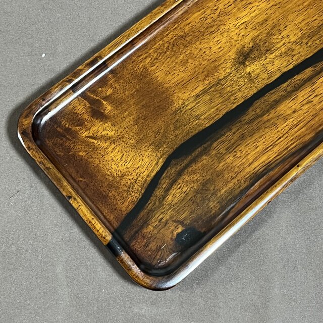 黒柿拭漆盆 トレー 285mm×130mm×16mm №9202 | iichi 日々の暮らしを