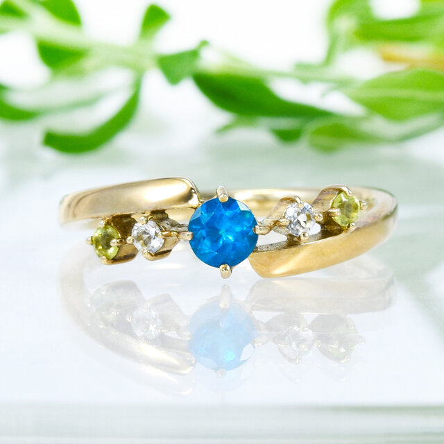 K10 ネオンブルーアパタイト リング CH064CIBS | iichi 日々の