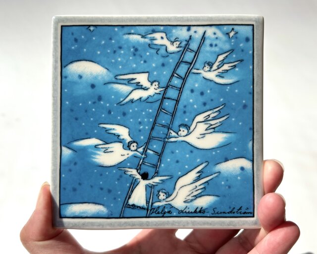 Helja Liukko-Sundstrom 天使の陶板 ARABIA Heljä Liukko-Sundström 天使の陶板 はしご | iichi 日々の