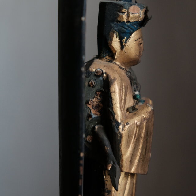 特価15000円→8500円】味のあるお品物◇観音菩薩像 木仏 置物