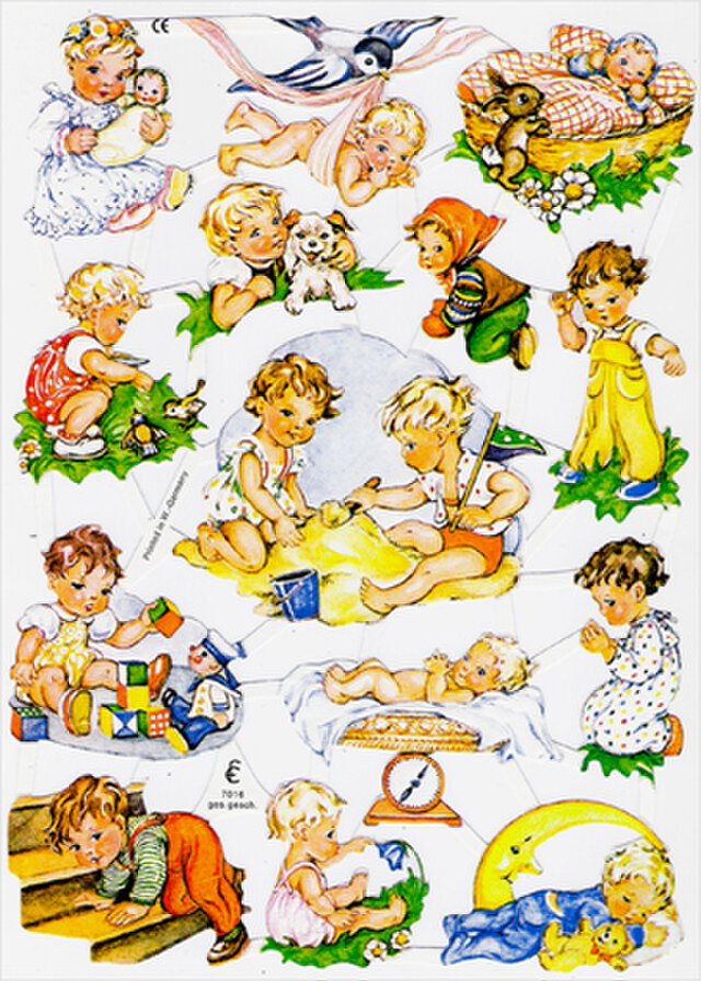 ドイツ製クロモス お砂場の赤ちゃん ラメなし　DA-CHR004 （Made in Germany)