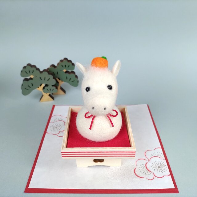 受注制作】2026(午年) 鏡餅な午さんのお正月飾り☆羊毛フェルト