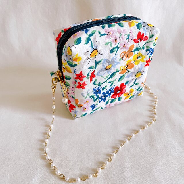 ファスナーポーチ　お花