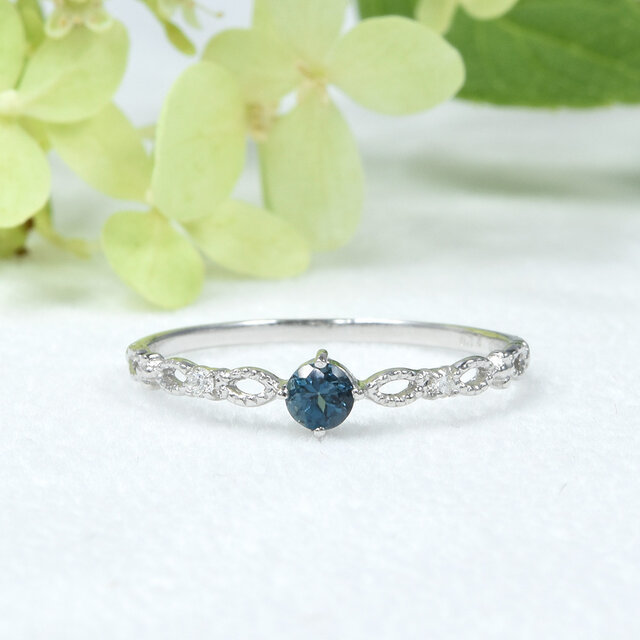 K10 ロンドンブルートパーズ ダイヤ リング CL017CIBSN