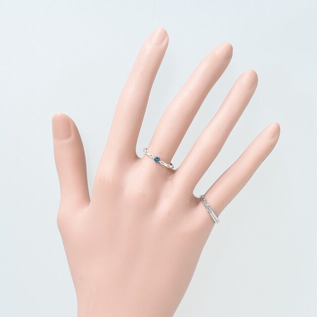 ロンドンブルートパーズ　ダイヤ　K10 リング K10 ロンドンブルートパーズ ダイヤ リング CL017CIBSN | iichi 日々の