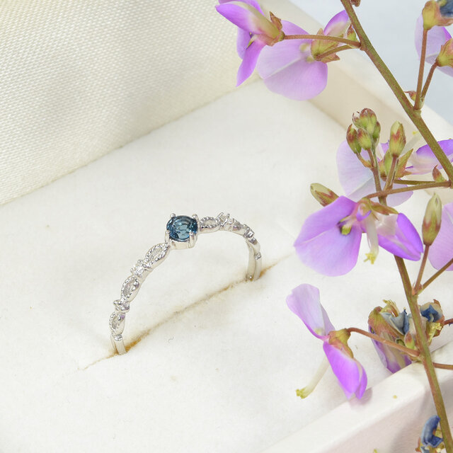 ロンドンブルートパーズ　ダイヤ　K10 リング K10 ロンドンブルートパーズ ダイヤ リング CL017CIBSN | iichi 日々の