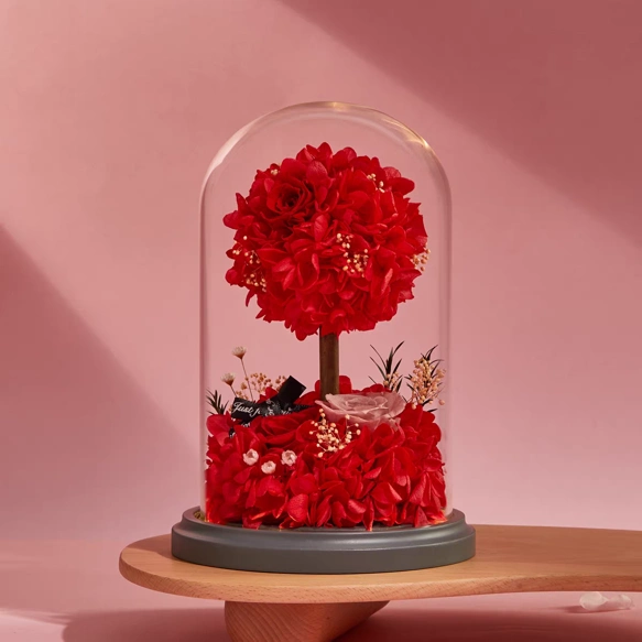 プリザーブドフラワー アレンジメント 花の木 ドライフラワー 薔薇 ローズ 花 開店祝い 開業祝い 記念日 誕生日のコピー