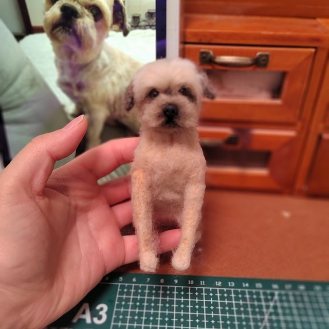 犬 写真から作る 羊毛フェルト｜うちの子 リアルオーダー | iichi 日々