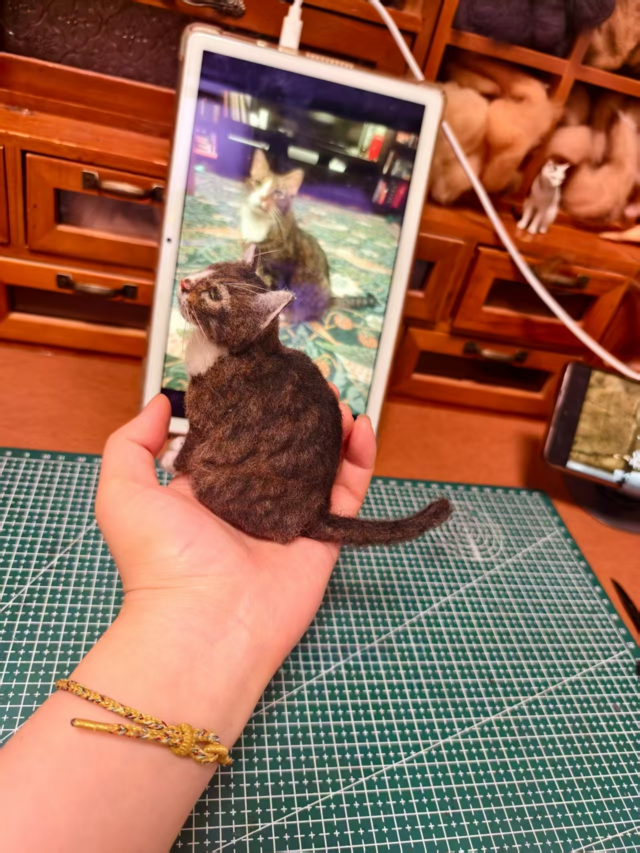 羊毛フェルト 猫 うちの子 オーダーメイド｜写真から作る 愛猫