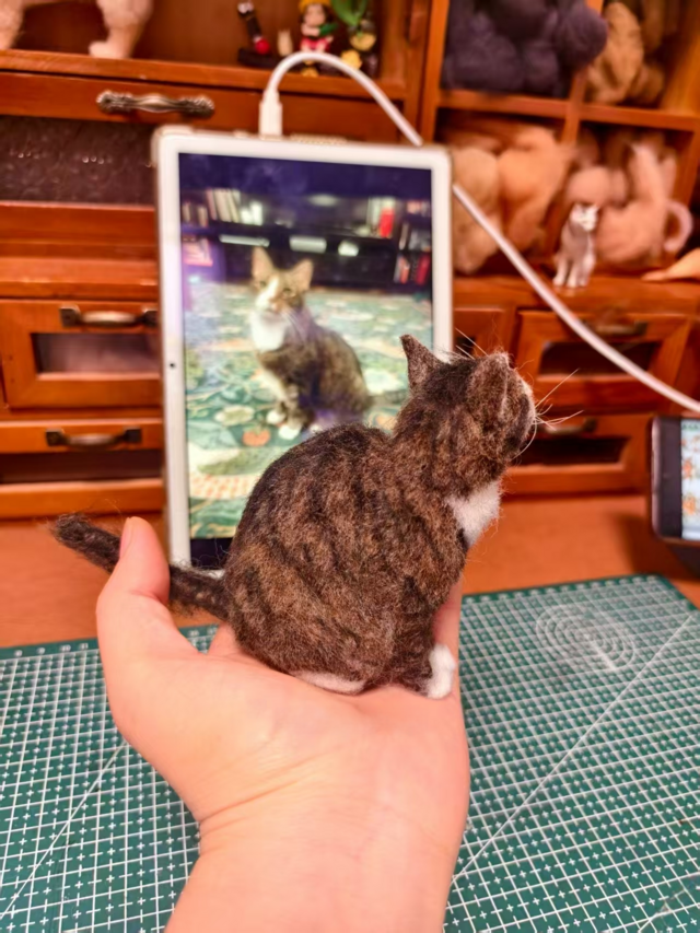 羊毛フェルト 猫 うちの子 オーダーメイド｜写真から作る 愛猫