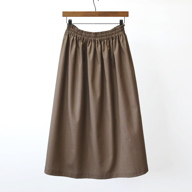 【即納】コットンリネン ロングスカート（ モカ ）リネン 麻 コットン ナチュラル