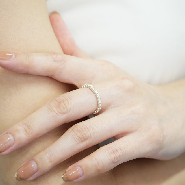 シルバー925（スターリングシルバー）エタニティリング キュービックジルコニア svr04