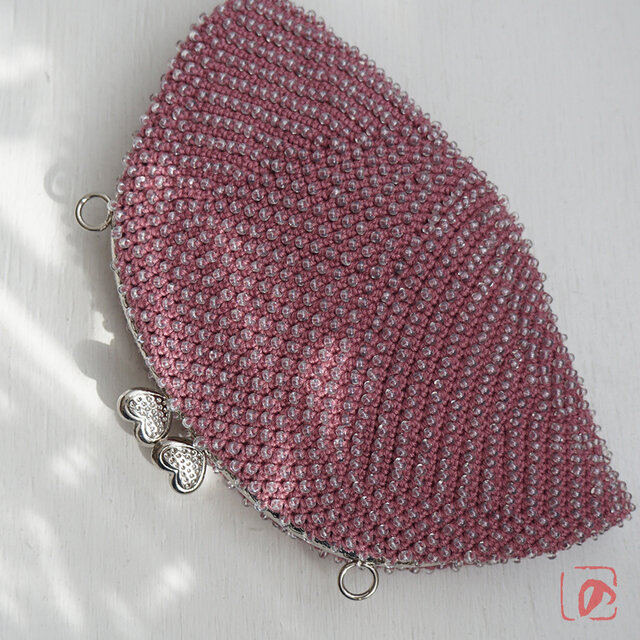 ばあば ⁛ つぶつぶガラスビーズのちっちゃなバッグ（Rosée Rose・2175）