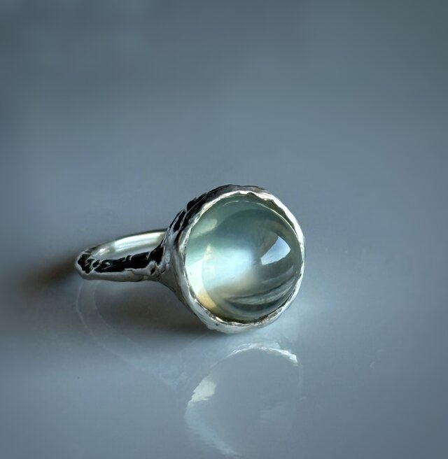 グリーンムーンストーン　リング / sv925