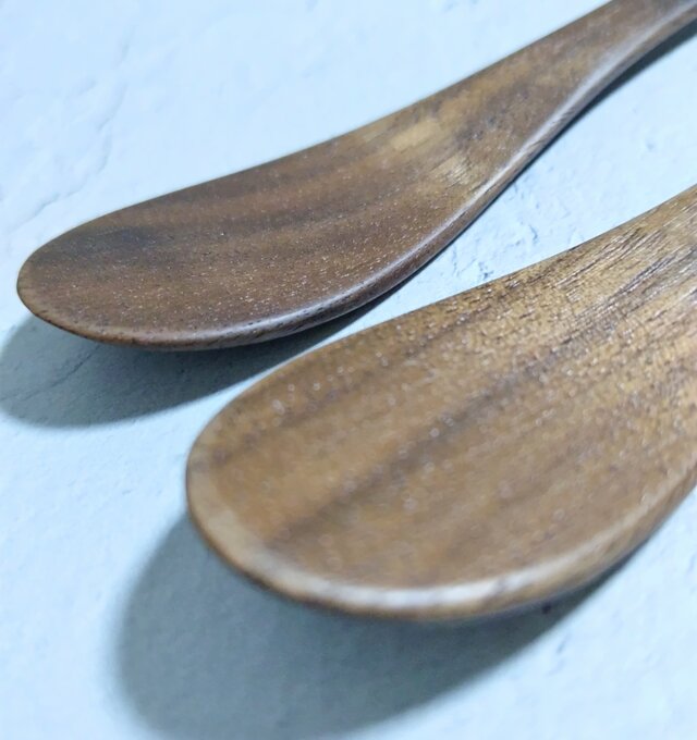 26601デザートへら2本セット(ウォールナット材)