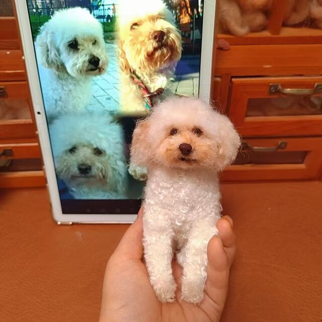 [オーダーメイド] 羊毛フェルト 犬 、ペット ぬいぐるみ、うちの子 人形、犬 似顔絵、愛犬 誕生日 プレゼント、犬好き 贈り物