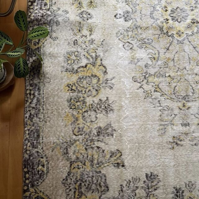 大判176×283 メダリオン 淡いベージュ×ブラウン トルコ