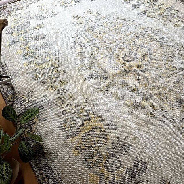 91×205 ロングメダリオン　淡いピンクベージュ　トルコヴィンテージラグ 91×205 ロングメダリオン 淡いピンクベージュ トルコ