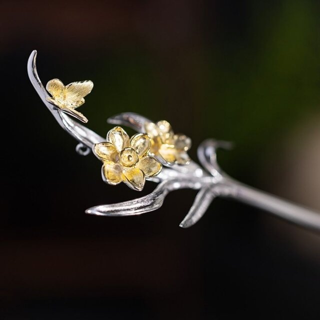 花嫁　華かんざし 水仙の花のかんざし - 伝統的な美しさと現代的な感性が見事に調和 K186