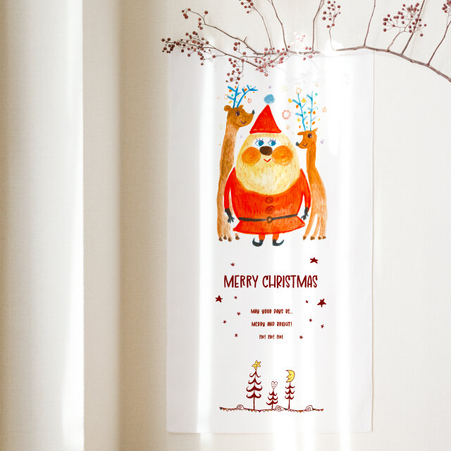 ☆クリスマス♪タペストリー☆サンタクロース トナカイ ツリー