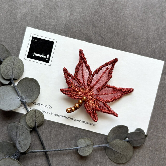 刺繍ブローチ　専用商品 刺繍ブローチ ga.la (br-085）7色 | ga.la_accessory