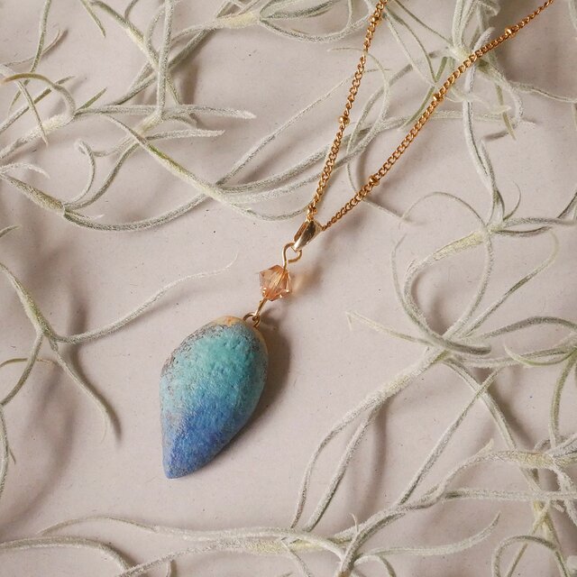 陶器ネックレス   このは no.12   mixed blue