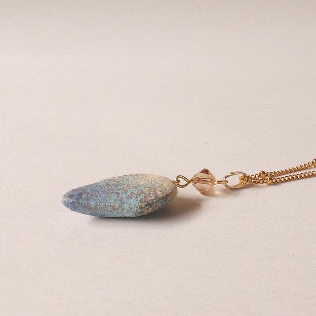 陶器ネックレス このは no.12 mixed blue | iichi 日々の暮らしを