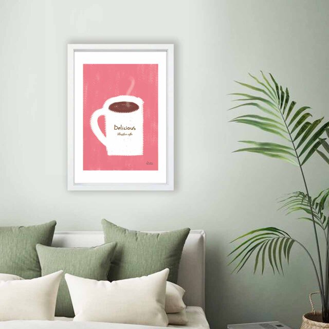 ひととき カップ 送料無料 イラスト A4〜A0 ポスター アート